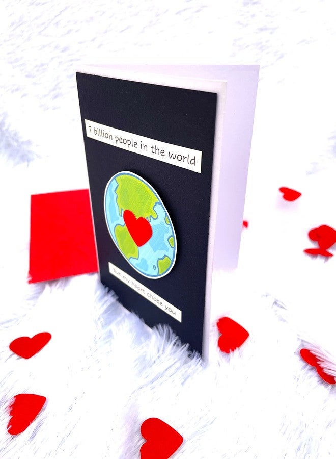 Crafted Forever I Chose you Greeting Card with envelope 4X6 inches for Anniversary/Valentine Day/spouse birthday/partner birthday heavy paper used, inside blank - Image 4